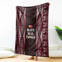 Tonga Rugby Blanket 2025 Mate Maa Tonga Ngatu Motif LT14 - Polynesian Pride
