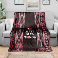 Tonga Rugby Blanket 2025 Mate Maa Tonga Ngatu Motif LT14 - Polynesian Pride