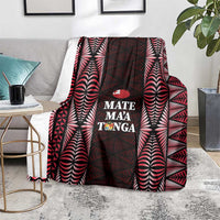 Tonga Rugby Blanket 2025 Mate Maa Tonga Ngatu Motif LT14 - Polynesian Pride