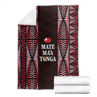 Tonga Rugby Blanket 2025 Mate Maa Tonga Ngatu Motif LT14 - Polynesian Pride
