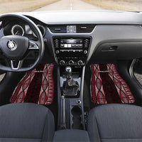 Tonga Rugby Car Mats 2025 Mate Maa Tonga Ngatu Motif LT14 Set 2pcs - Front Red - Polynesian Pride
