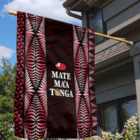 Tonga Rugby Garden Flag 2025 Mate Maa Tonga Ngatu Motif LT14 - Polynesian Pride