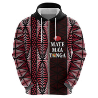 Tonga Rugby Personalised Hoodie 2025 Mate Maa Tonga Ngatu Motif LT14 - Polynesian Pride