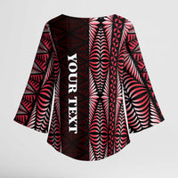 Tonga Rugby Personalised Kimono Sleeve Blouse 2025 Mate Maa Tonga Ngatu Motif LT14 - Polynesian Pride