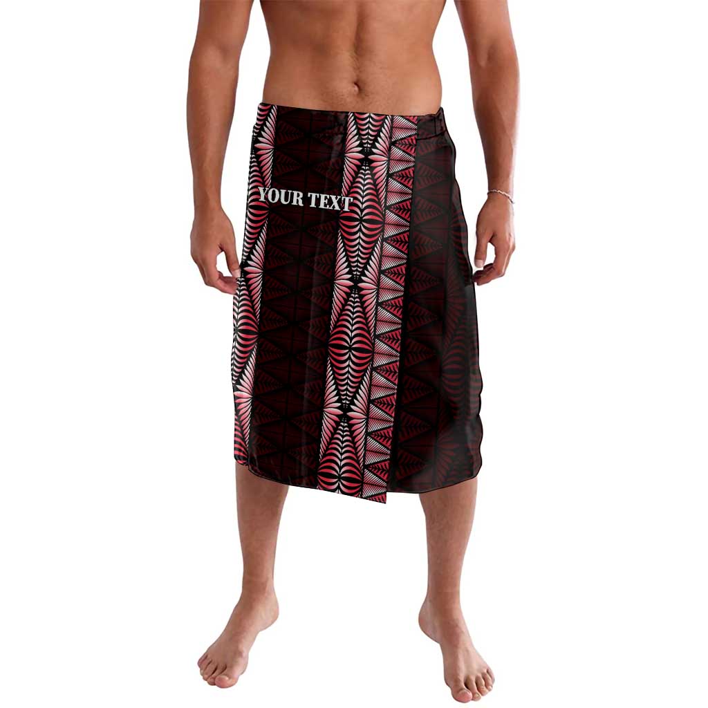 Tonga Rugby Personalised Lavalava 2025 Mate Maa Tonga Ngatu Motif LT14 Red - Polynesian Pride