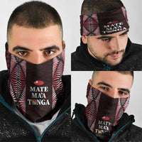 Tonga Rugby Neck Gaiter 2025 Mate Maa Tonga Ngatu Motif LT14 - Polynesian Pride