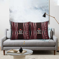 Tonga Rugby Pillow Cover 2025 Mate Maa Tonga Ngatu Motif LT14 - Polynesian Pride