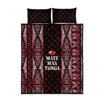 Tonga Rugby Quilt Bed Set 2025 Mate Maa Tonga Ngatu Motif LT14 - Polynesian Pride