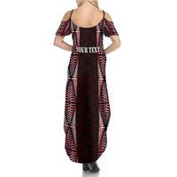 Tonga Rugby Personalised Summer Maxi Dress 2025 Mate Maa Tonga Ngatu Motif LT14 - Polynesian Pride