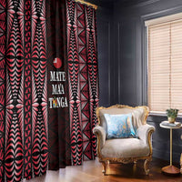 Tonga Rugby Window Curtain 2025 Mate Maa Tonga Ngatu Motif LT14 - Polynesian Pride