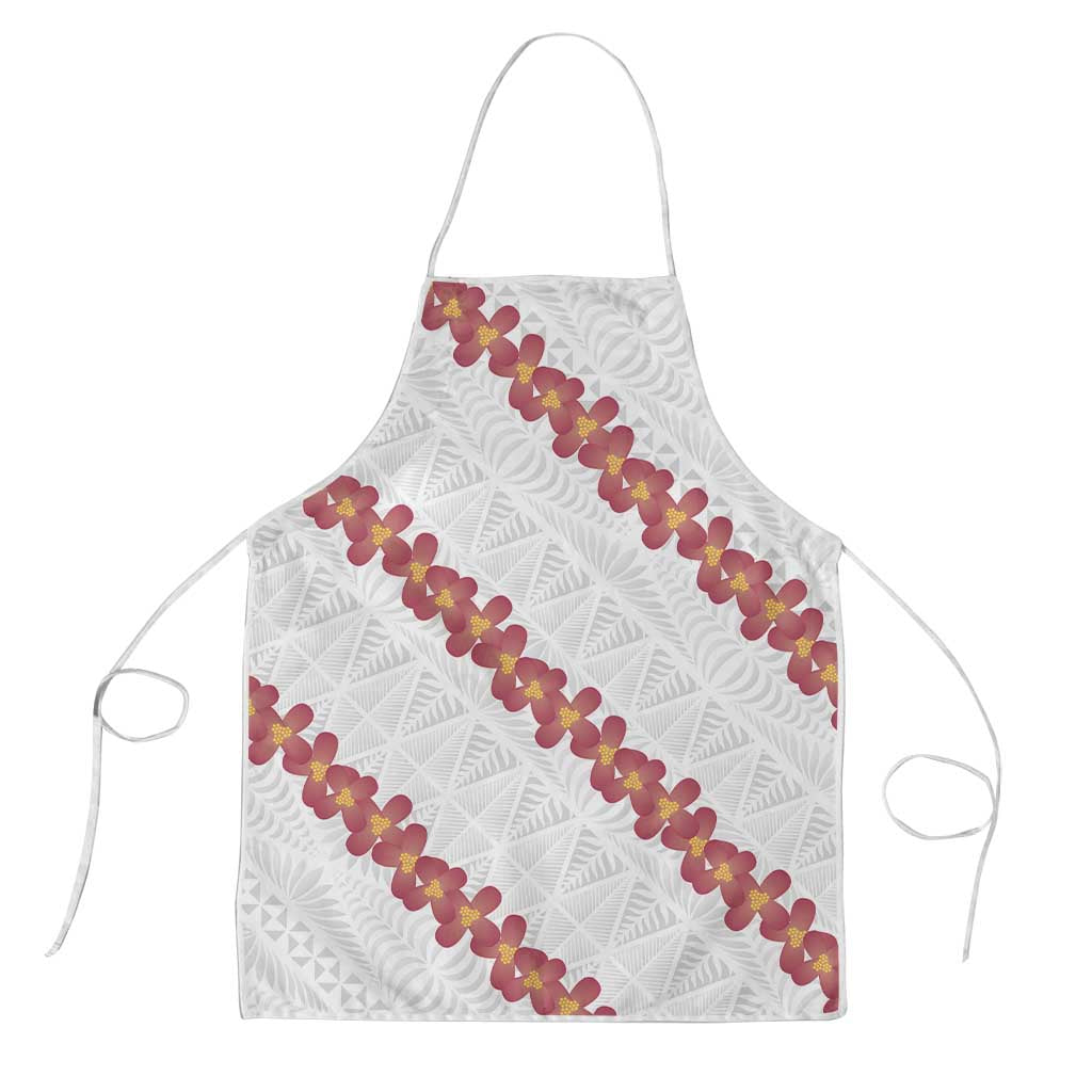 White Sunday Tonga Fakame Apron Tongan Ngatu Heilala Lei LT14 White - Polynesian Pride