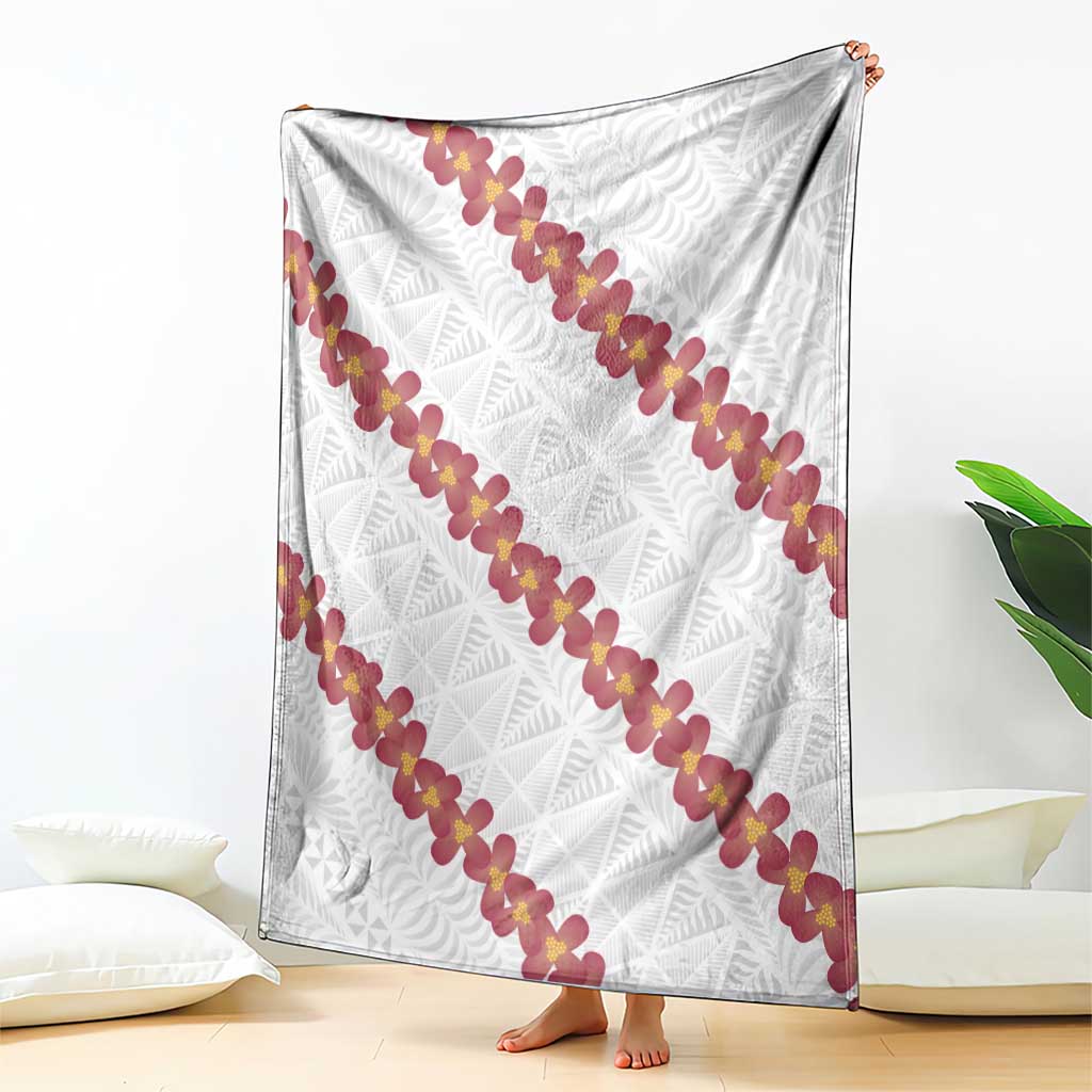White Sunday Tonga Fakame Blanket Tongan Ngatu Heilala Lei LT14 - Polynesian Pride