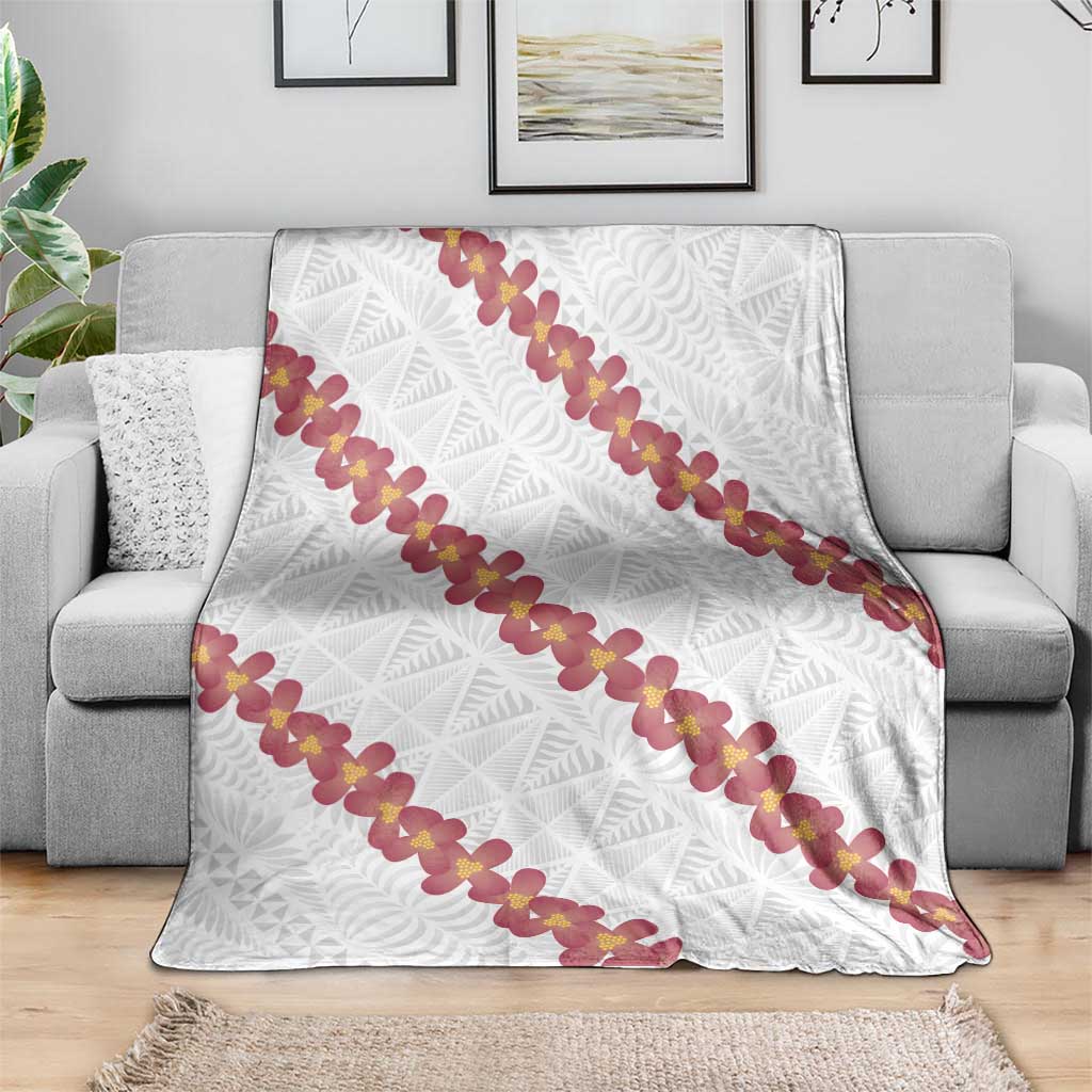 White Sunday Tonga Fakame Blanket Tongan Ngatu Heilala Lei LT14 - Polynesian Pride