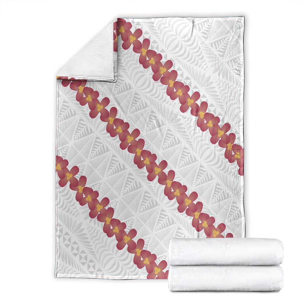 White Sunday Tonga Fakame Blanket Tongan Ngatu Heilala Lei LT14 - Polynesian Pride