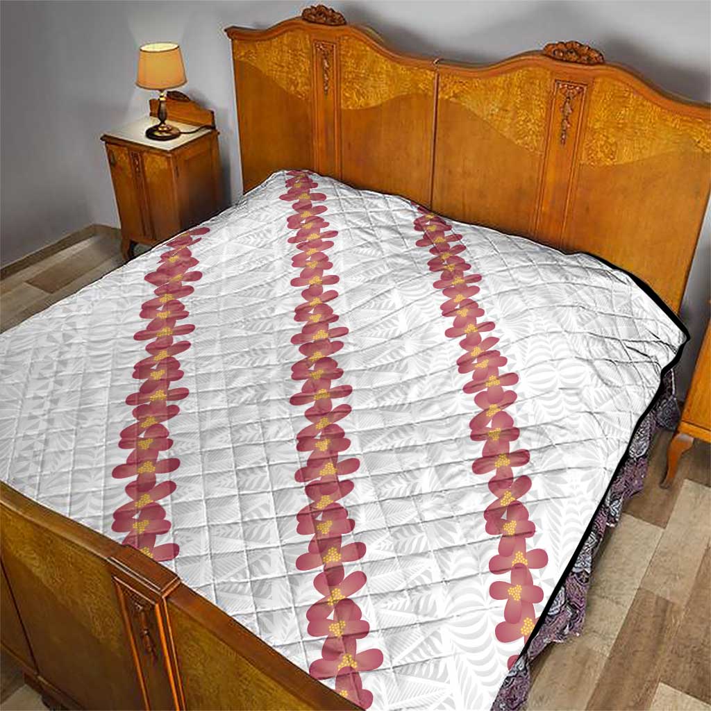 White Sunday Tonga Fakame Quilt Tongan Ngatu Heilala Lei LT14 - Polynesian Pride