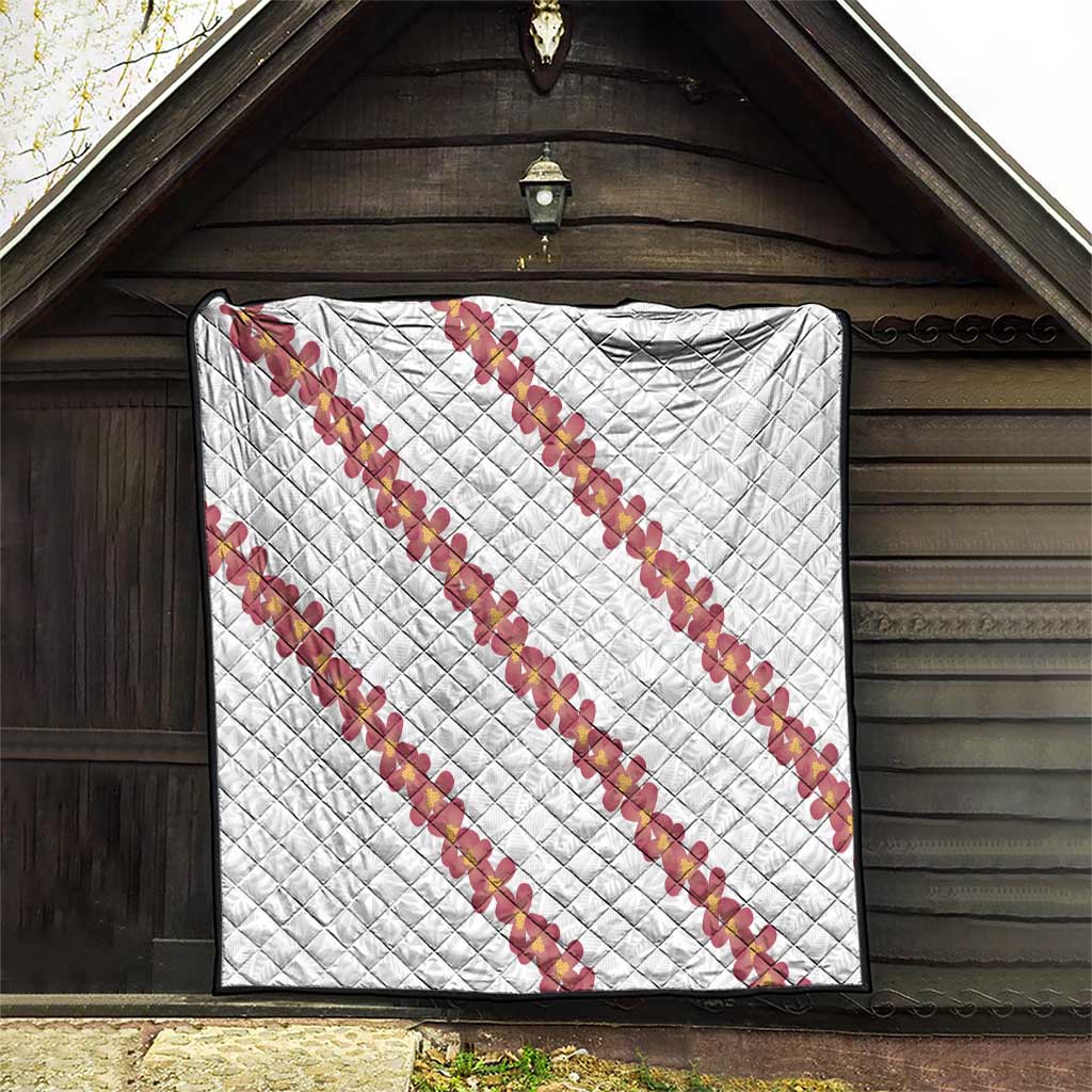 White Sunday Tonga Fakame Quilt Tongan Ngatu Heilala Lei LT14 - Polynesian Pride