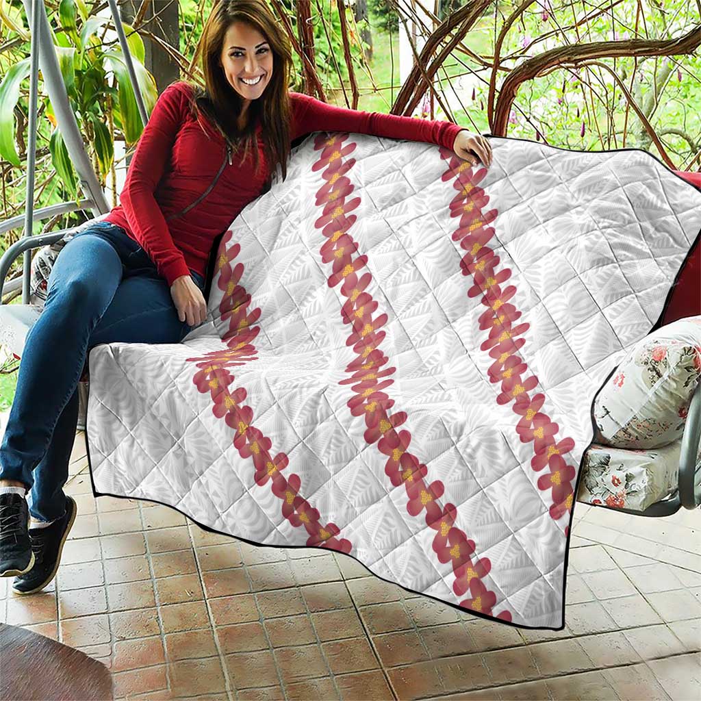 White Sunday Tonga Fakame Quilt Tongan Ngatu Heilala Lei LT14 - Polynesian Pride
