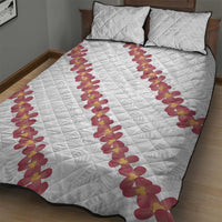 White Sunday Tonga Fakame Quilt Bed Set Tongan Ngatu Heilala Lei LT14 - Polynesian Pride