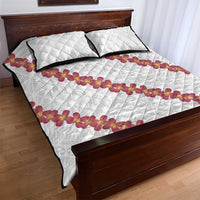 White Sunday Tonga Fakame Quilt Bed Set Tongan Ngatu Heilala Lei LT14 - Polynesian Pride