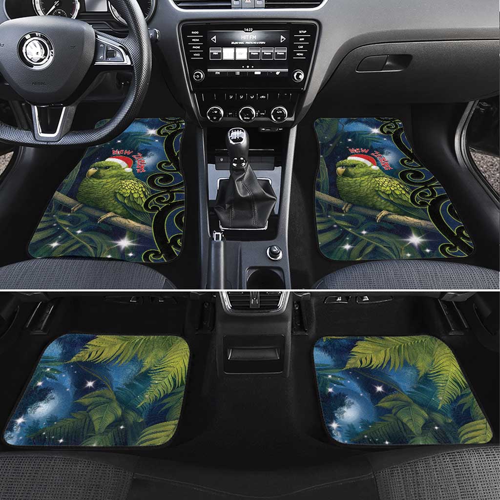 New Zealand Christmas Car Mats Cute Kakapo Meri Kirihimete Maori Koru