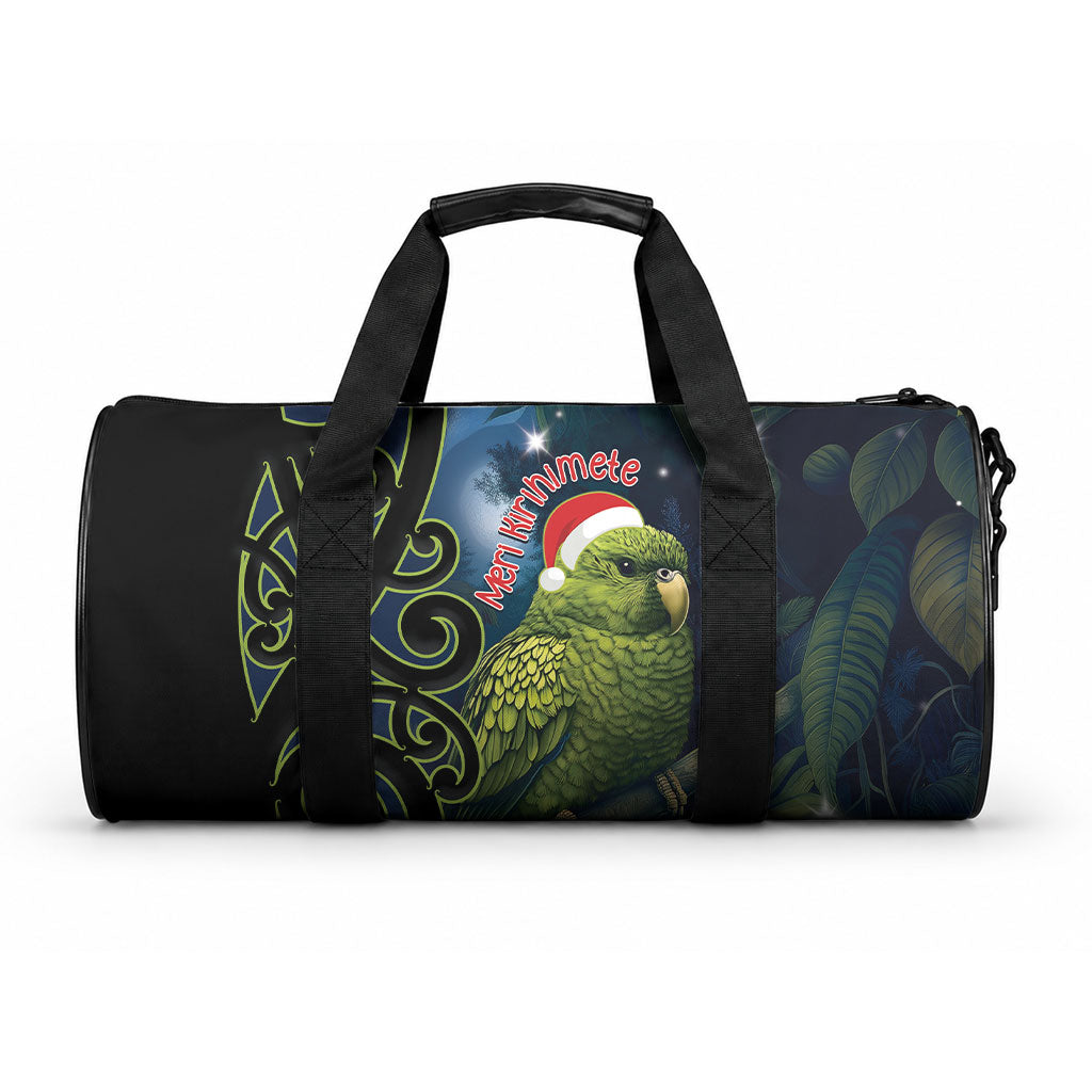 New Zealand Christmas Duffle Bag Cute Kakapo Meri Kirihimete Maori Koru LT14 One size Blue - Polynesian Pride