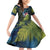 New Zealand Christmas Family Matching Off Shoulder Short Dress and Hawaiian Shirt Cute Kakapo Meri Kirihimete Maori Koru