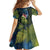 New Zealand Christmas Family Matching Off Shoulder Short Dress and Hawaiian Shirt Cute Kakapo Meri Kirihimete Maori Koru