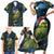 New Zealand Christmas Family Matching Short Sleeve Bodycon Dress and Hawaiian Shirt Cute Kakapo Meri Kirihimete Maori Koru