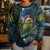 New Zealand Christmas Kid Ugly Christmas Sweater Cute Kakapo Meri Kirihimete Maori Koru