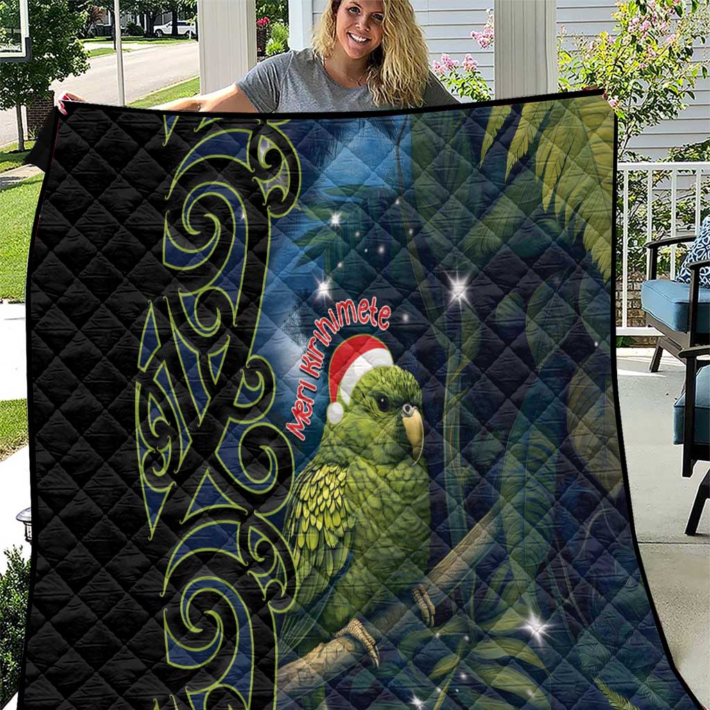 New Zealand Christmas Quilt Cute Kakapo Meri Kirihimete Maori Koru