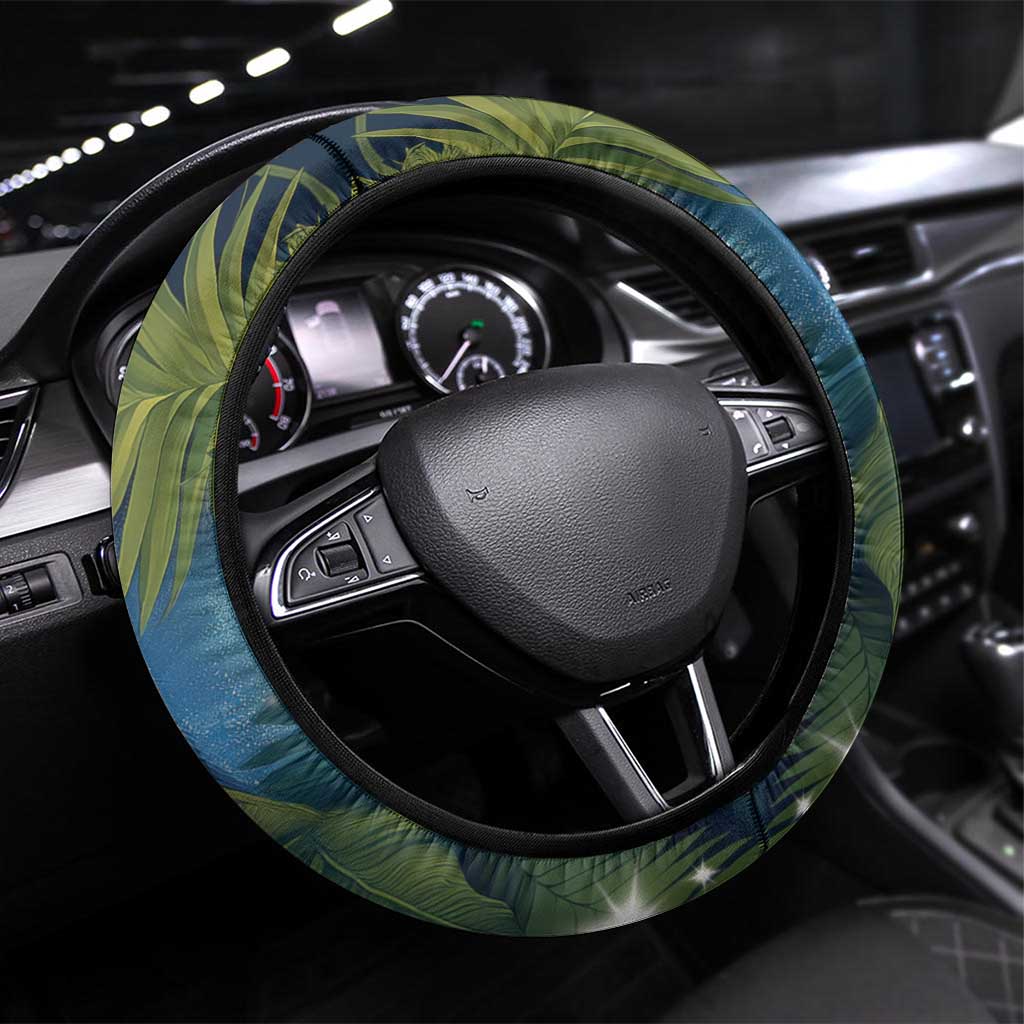 New Zealand Christmas Steering Wheel Cover Cute Kakapo Meri Kirihimete Maori Koru