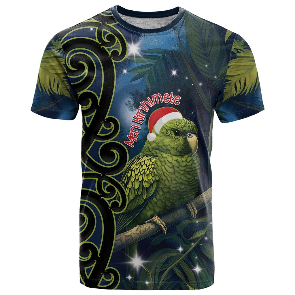 New Zealand Christmas T Shirt Cute Kakapo Meri Kirihimete Maori Koru