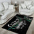 Personalised New Zealand Silver Fern Rugby Area Rug Paua Shell With Champions Trophy History NZ Forever LT14 - Polynesian Pride