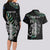 Personalised New Zealand Silver Fern Rugby Couples Matching Long Sleeve Bodycon Dress and Hawaiian Shirt Paua Shell With Champions Trophy History NZ Forever LT14 - Polynesian Pride