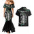 Personalised New Zealand Silver Fern Rugby Couples Matching Mermaid Dress and Hawaiian Shirt Paua Shell With Champions Trophy History NZ Forever LT14 - Polynesian Pride