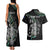 Personalised New Zealand Silver Fern Rugby Couples Matching Tank Maxi Dress and Hawaiian Shirt Paua Shell With Champions Trophy History NZ Forever LT14 - Polynesian Pride