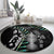 Personalised New Zealand Silver Fern Rugby Round Carpet Paua Shell With Champions Trophy History NZ Forever LT14 - Polynesian Pride