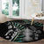 Personalised New Zealand Silver Fern Rugby Round Carpet Paua Shell With Champions Trophy History NZ Forever LT14 - Polynesian Pride