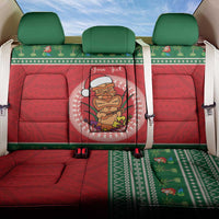 Personalized Hawaii Christmas Back Car Seat Cover Tiki Santa Mele Kalikimaka LT14 One Size Red - Polynesian Pride