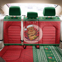 Personalized Hawaii Christmas Back Car Seat Cover Tiki Santa Mele Kalikimaka LT14 - Polynesian Pride