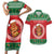 Personalized Hawaii Christmas Couples Matching Short Sleeve Bodycon Dress and Hawaiian Shirt Tiki Santa Mele Kalikimaka