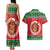 Personalized Hawaii Christmas Couples Matching Tank Maxi Dress and Hawaiian Shirt Tiki Santa Mele Kalikimaka