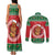 Personalized Hawaii Christmas Couples Matching Tank Maxi Dress and Long Sleeve Button Shirt Tiki Santa Mele Kalikimaka