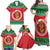 Personalized Hawaii Christmas Family Matching Off Shoulder Maxi Dress and Hawaiian Shirt Tiki Santa Mele Kalikimaka