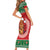 Personalized Hawaii Christmas Family Matching Short Sleeve Bodycon Dress and Hawaiian Shirt Tiki Santa Mele Kalikimaka