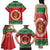 Personalized Hawaii Christmas Family Matching Tank Maxi Dress and Hawaiian Shirt Tiki Santa Mele Kalikimaka