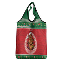 Personalized Hawaii Christmas Grocery Bag Tiki Santa Mele Kalikimaka LT14 - Polynesian Pride