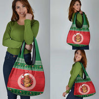 Personalized Hawaii Christmas Grocery Bag Tiki Santa Mele Kalikimaka LT14 - Polynesian Pride