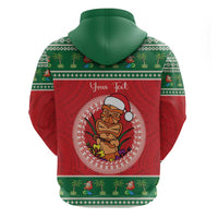 Personalized Hawaii Christmas Hoodie Tiki Santa Mele Kalikimaka LT14 - Polynesian Pride