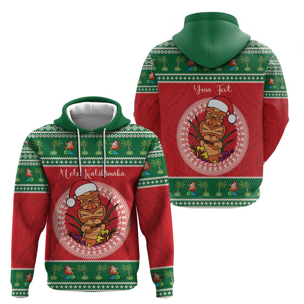 Personalized Hawaii Christmas Hoodie Tiki Santa Mele Kalikimaka LT14 - Polynesian Pride